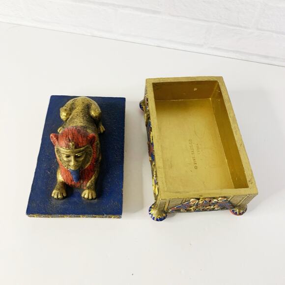 Vintage Vandor The Egyptian Collection Sphinx Trinket Box & Lid 1997 - Picture 5 of 9
